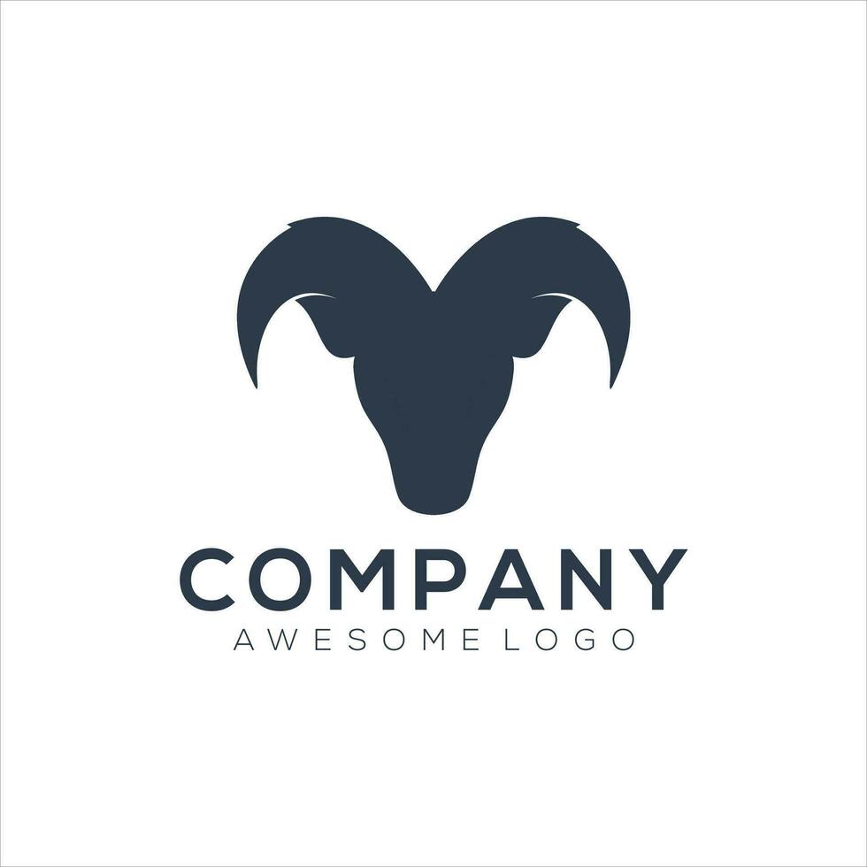 Goat icon Silhouette vector