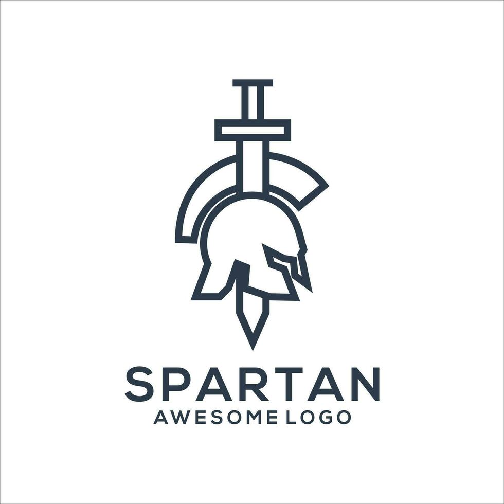 espartano icono silueta vector