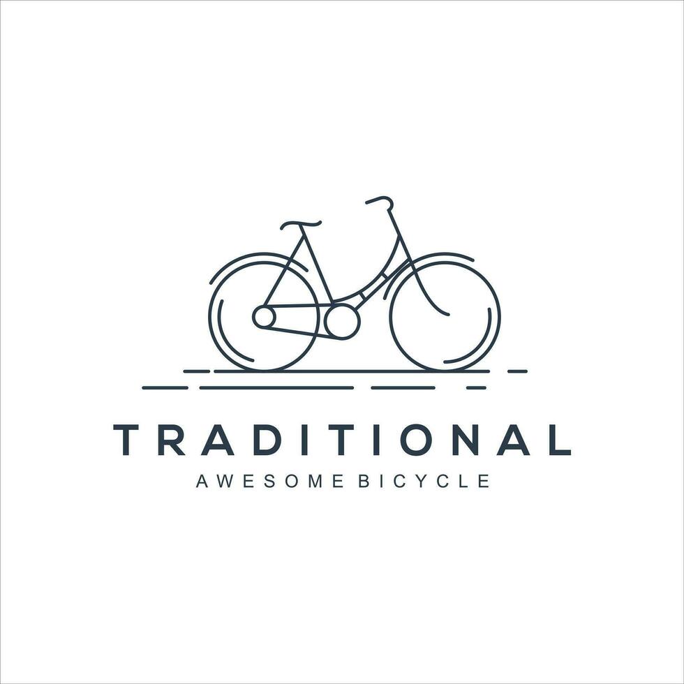 Traditional Cycle icon Silhouette vector