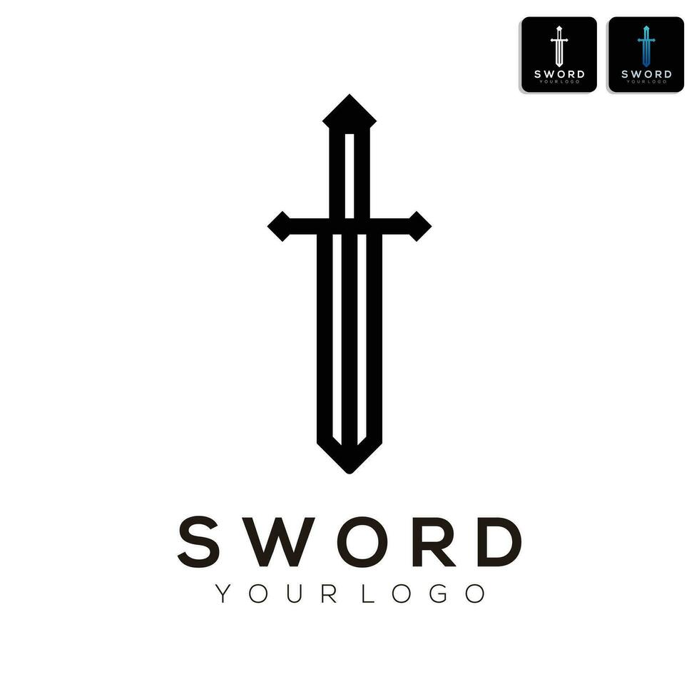 sword logo abstract vector