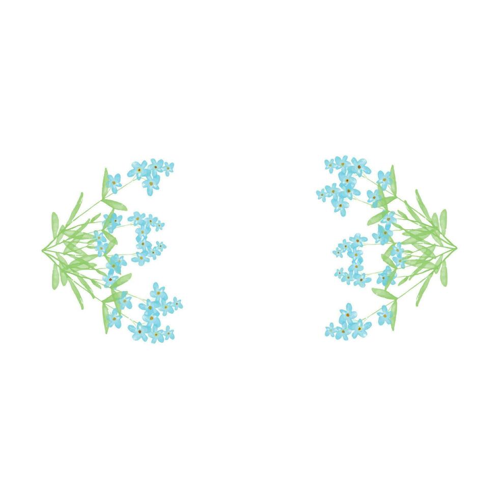 Botanical leaf doodle wildflower line art vector