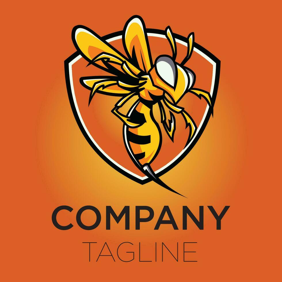 logotipo de la mascota de la abeja vector