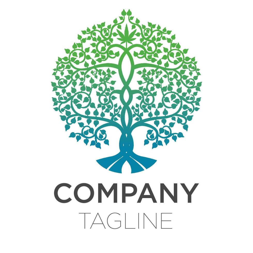 cannabis color logo vector