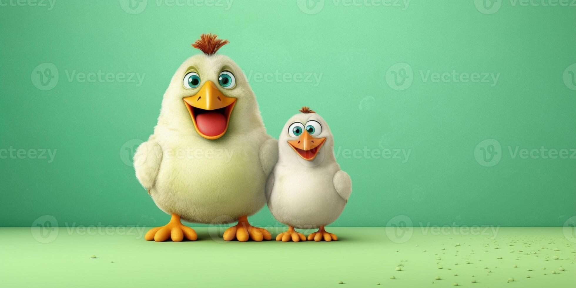 little chicken cartoon animation, AI Generated photo