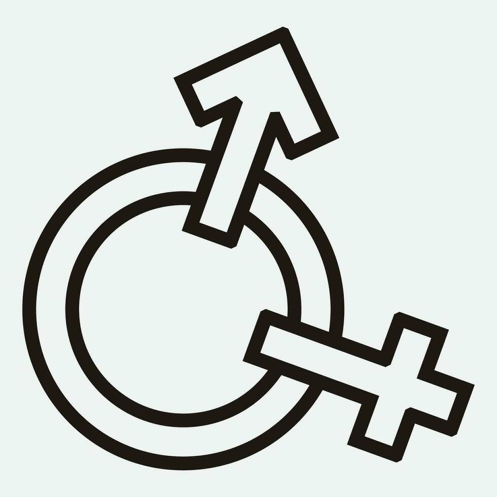 male and female gender logos vector