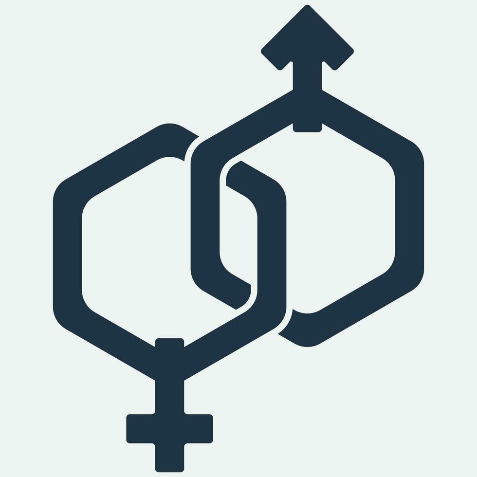 male and female gender logos vector