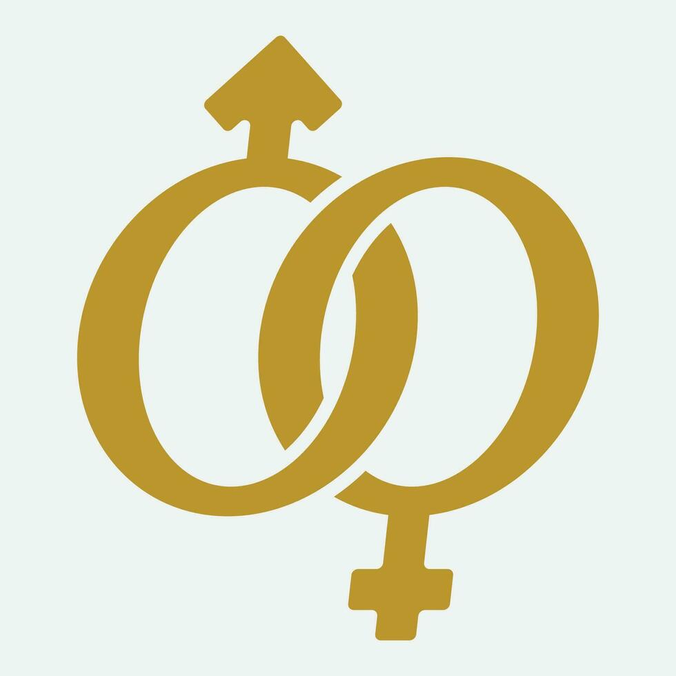 male and female gender logos vector