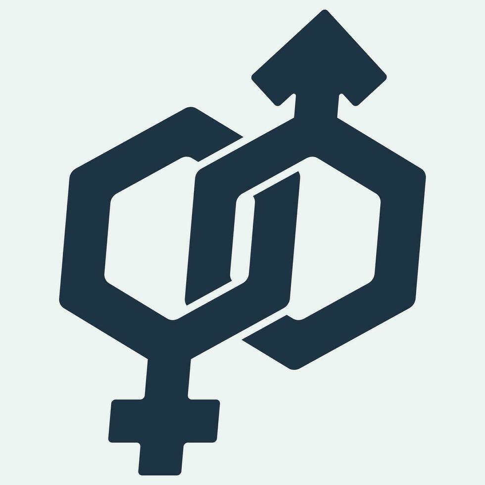 male and female gender logos vector