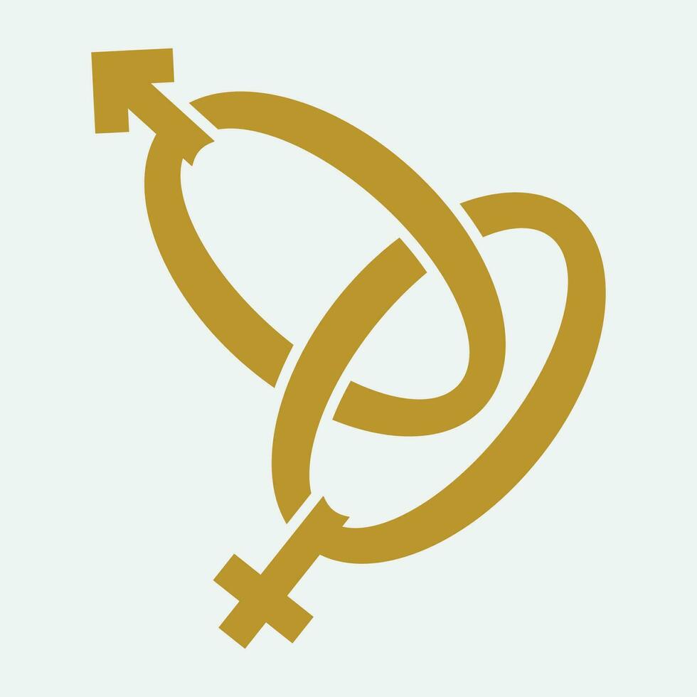 male and female gender logos vector