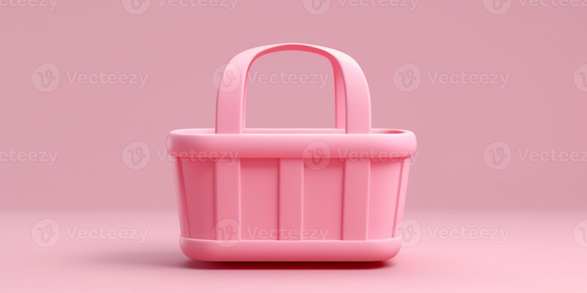 Shopping bag basket for copy space background, photo