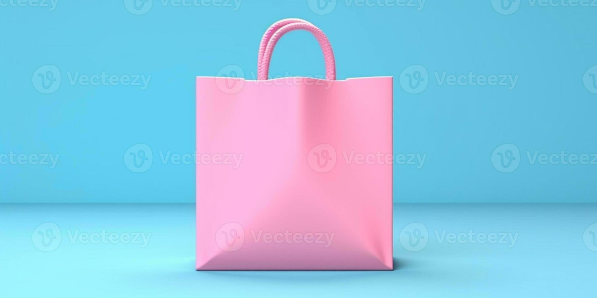 Paper shopping bags in a convenience store, AI Generated photo