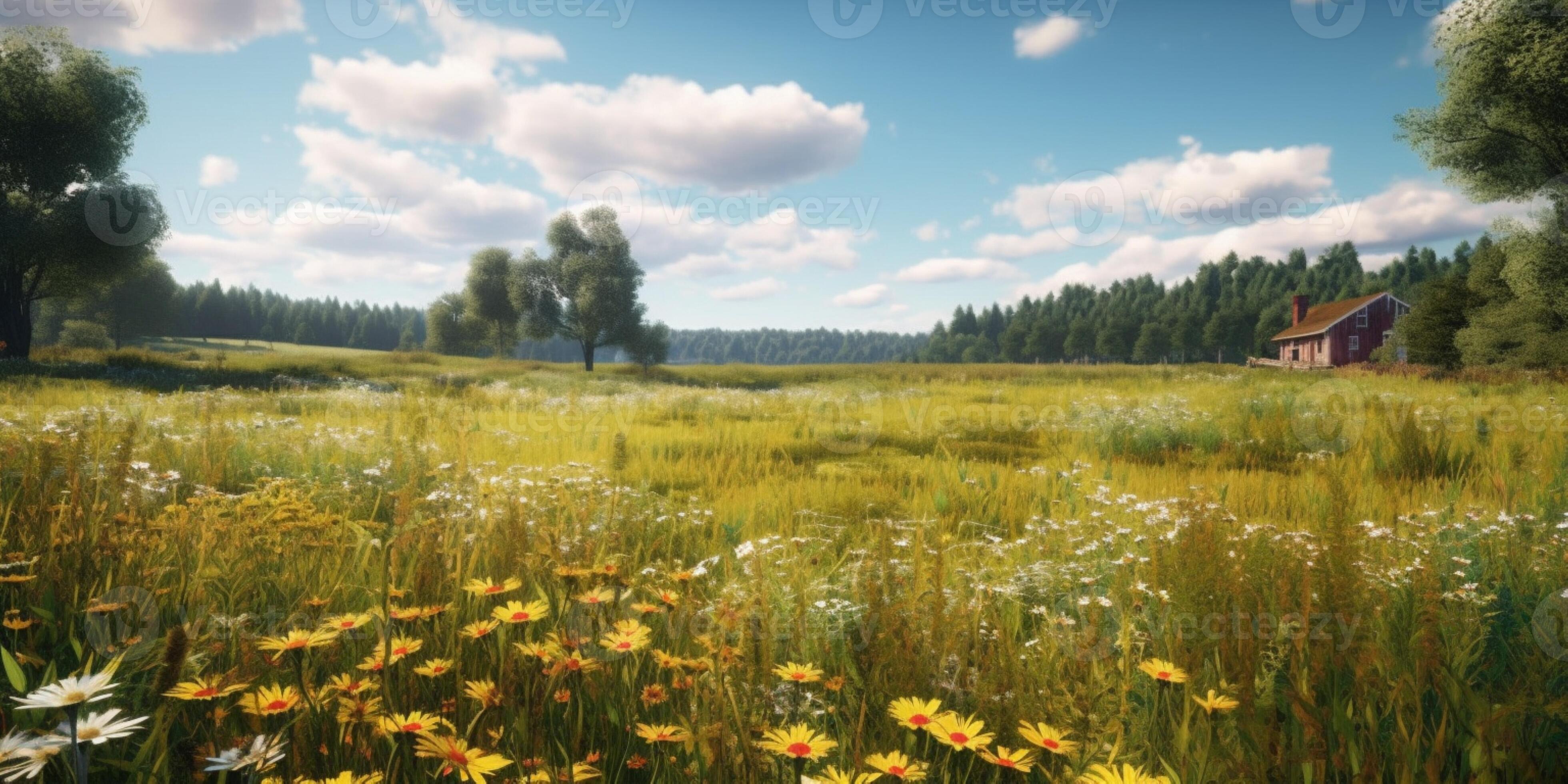 Grass meadow background. AI Generated 26189111 Stock Photo at Vecteezy