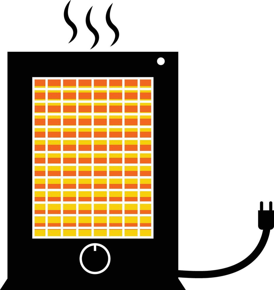 eléctrico calentador icono. eléctrico petróleo calentador signo. plano estilo. vector