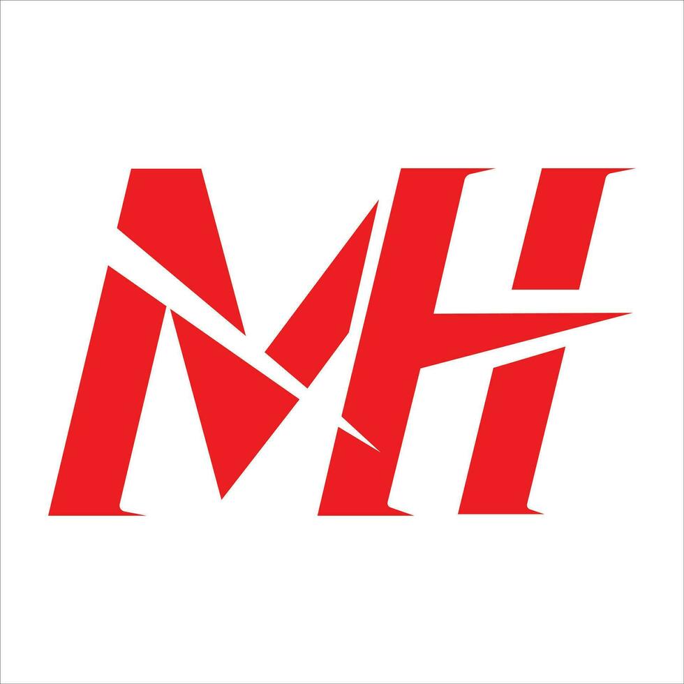 MH letter logo design and vector art