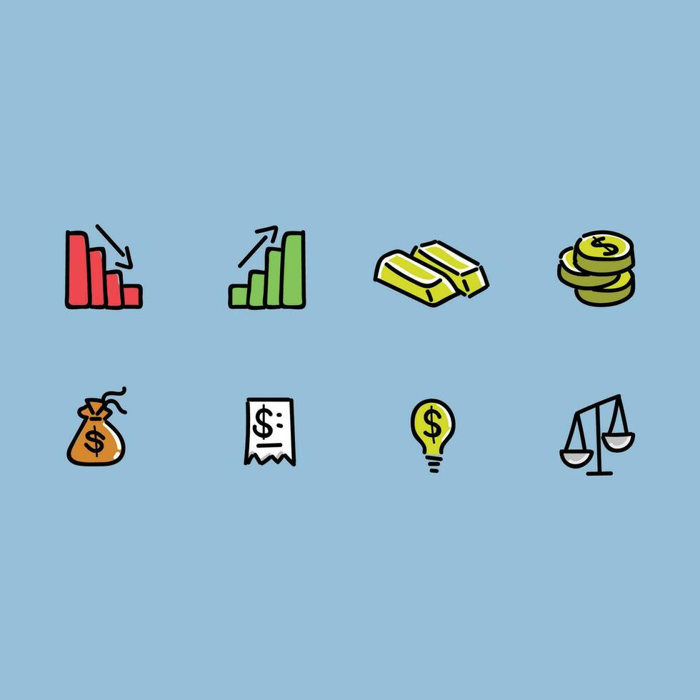 financial icon pack vector illustration design