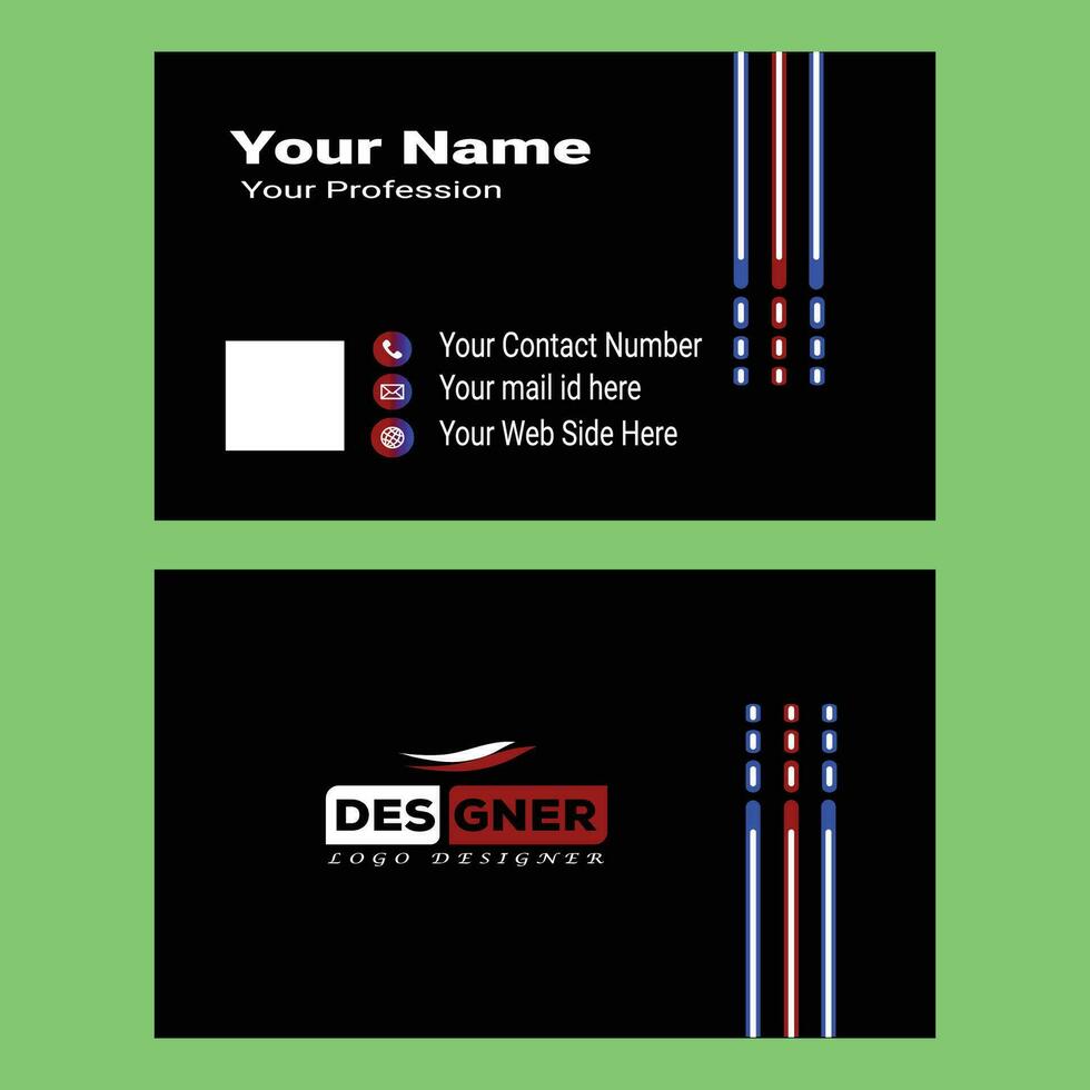 Modern name card eps format vector