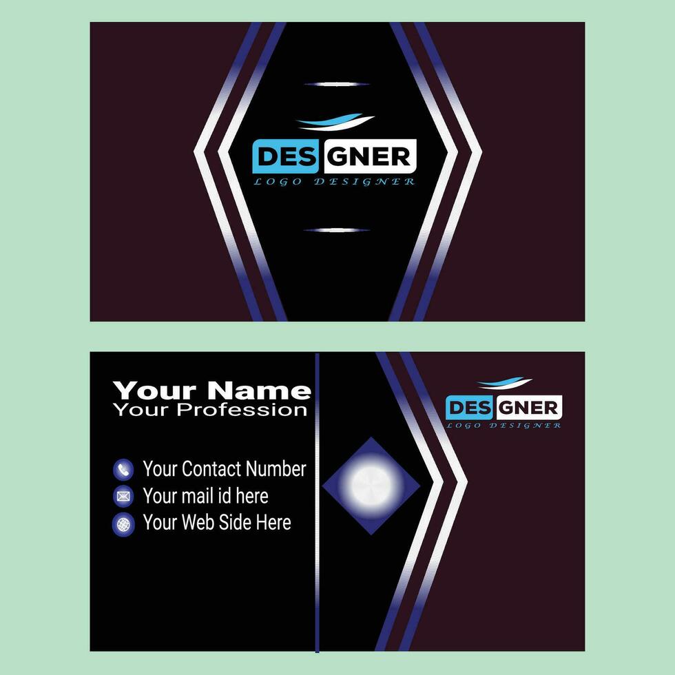 Editable modern name card design 26189392 Vector Art at Vecteezy