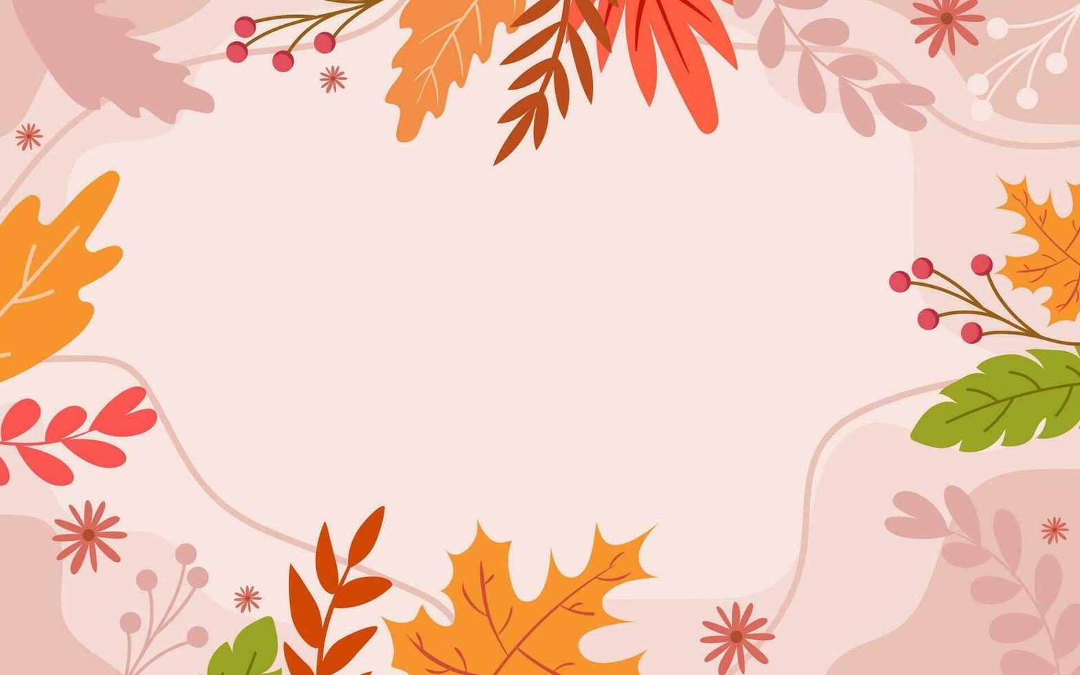 Hello Autumn Leaves Background vector