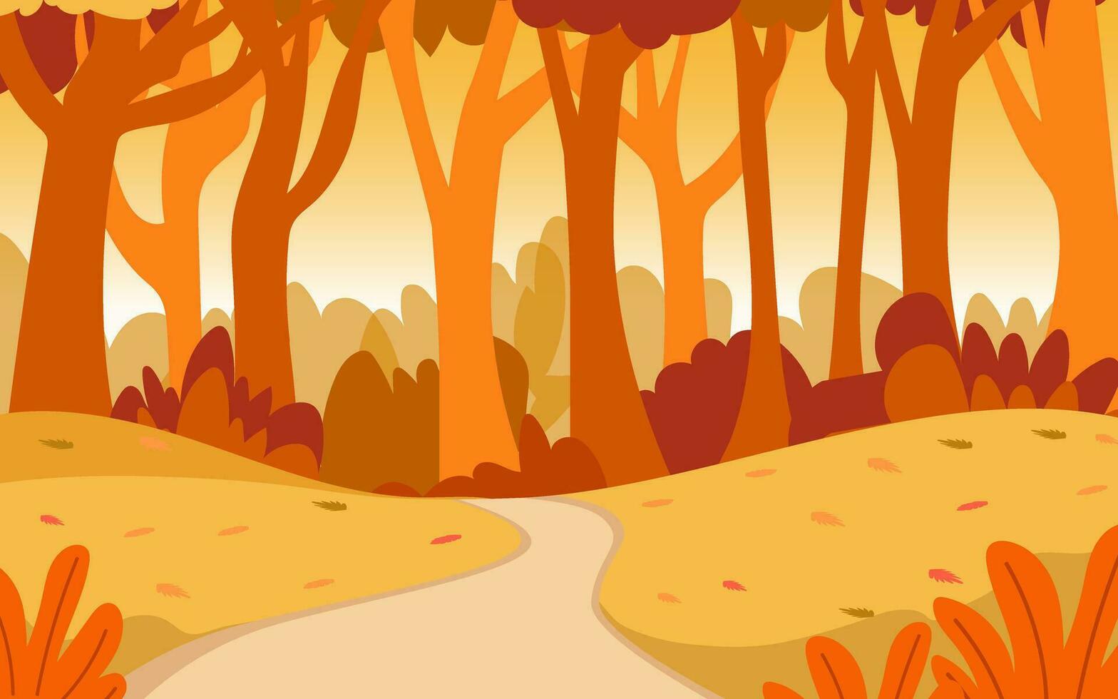 Hello Autumn Season Landscape Outdoor vector