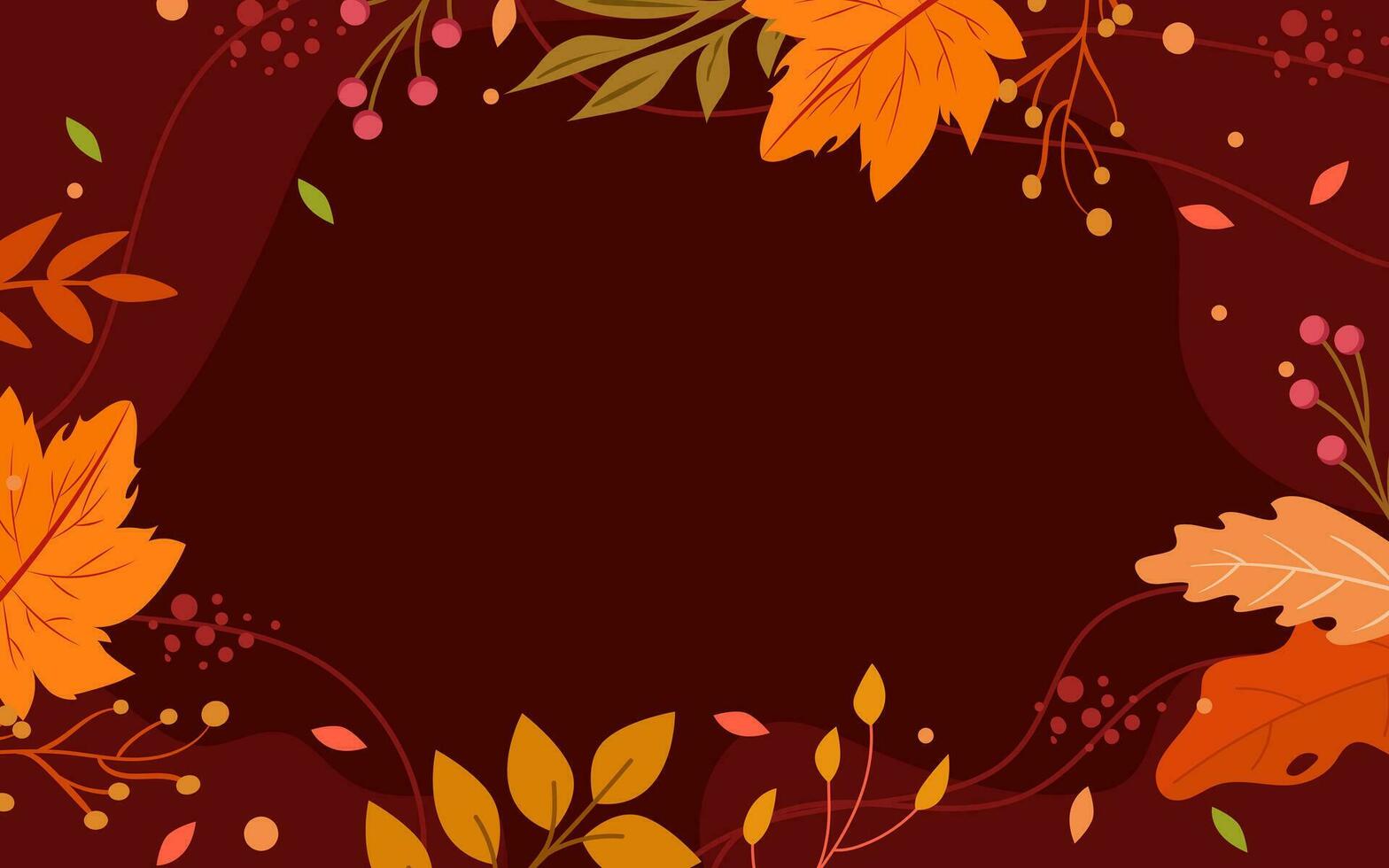 Hello Autumn Leaves Background vector