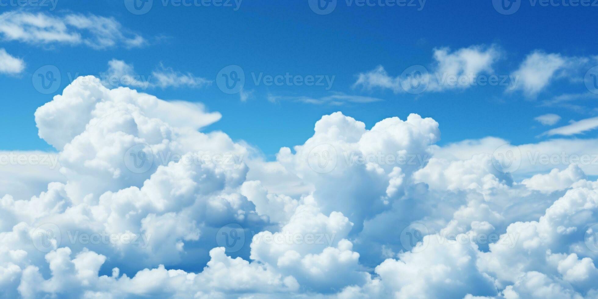 Cloud blue sky copy space blurred background, AI Generated photo