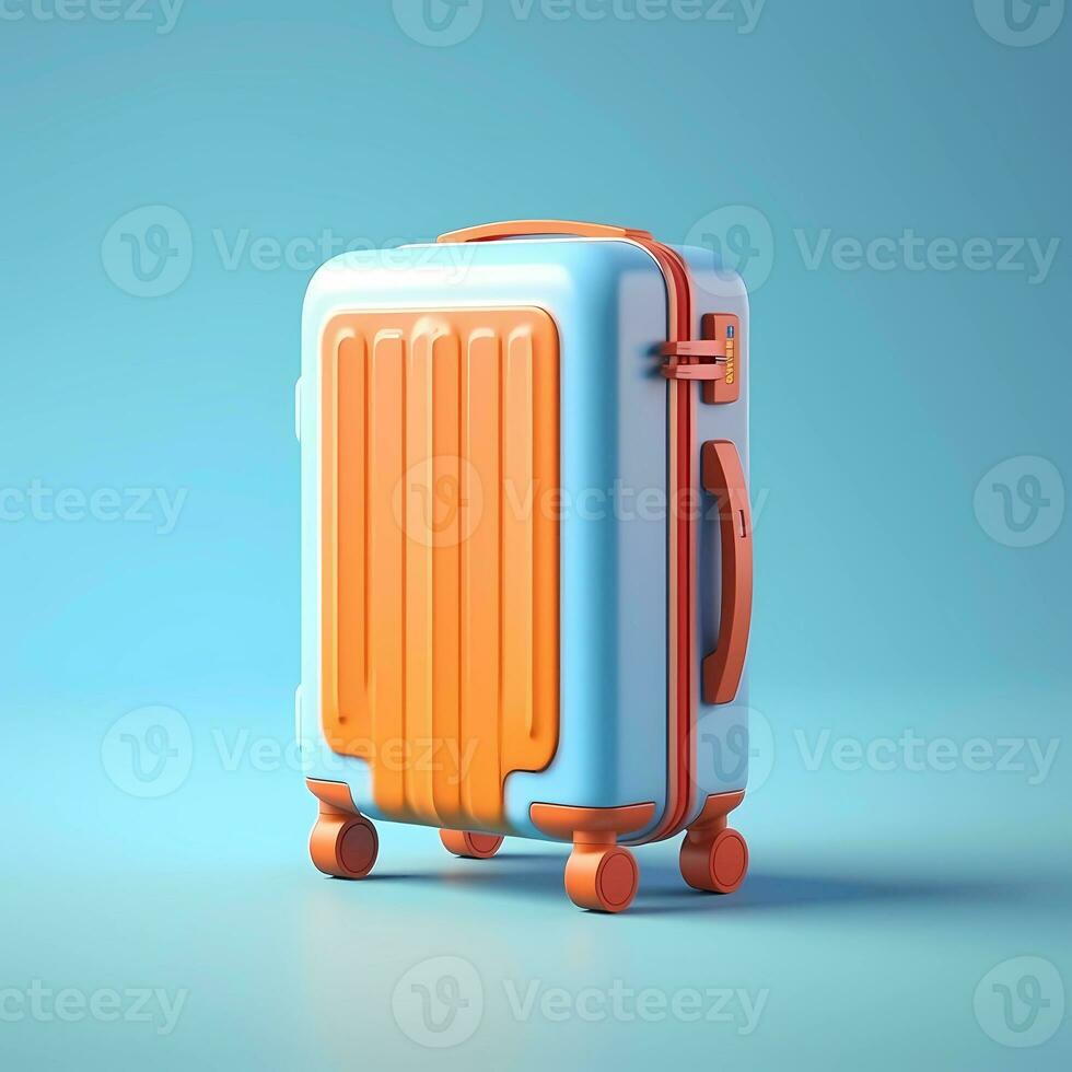 Suitcase for holiday and leisure travel destination, AI Generated photo