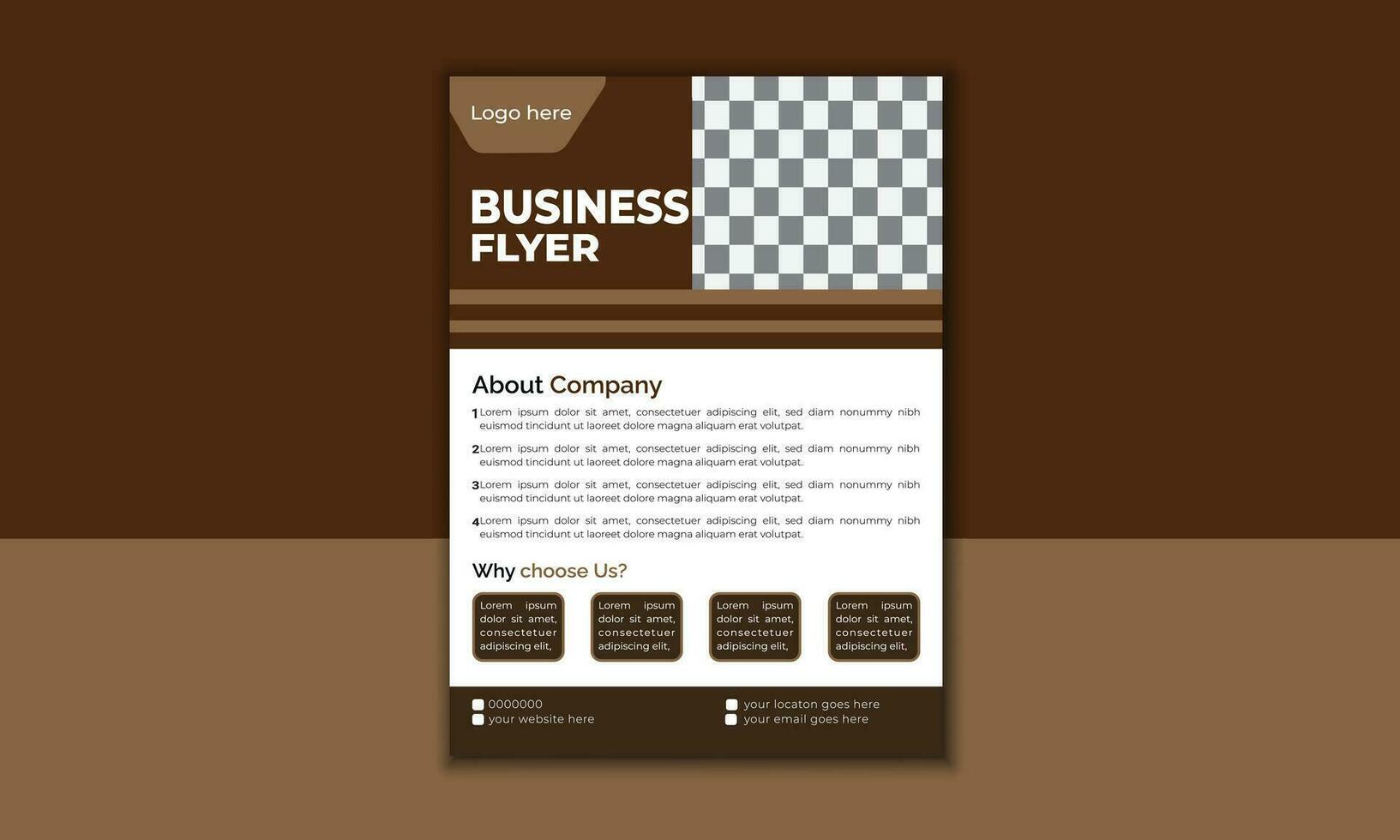 flyer template design with modern and minimalist style use for business brochure and infographic vector