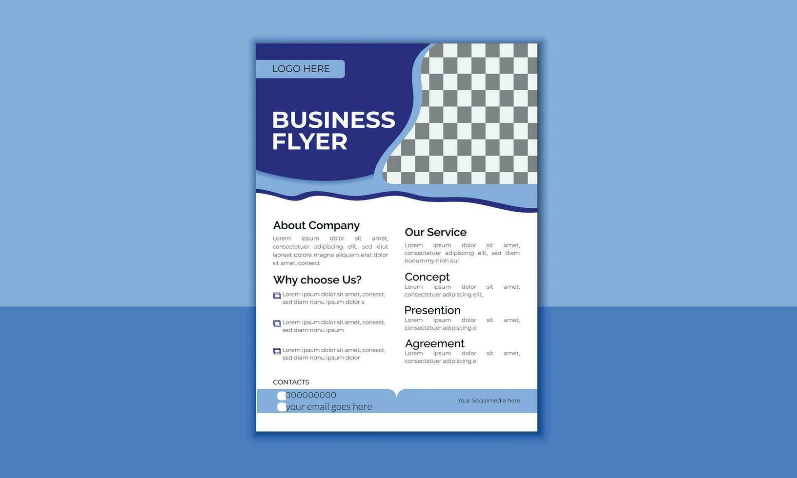 Modern Business Flyer  Template Design vector