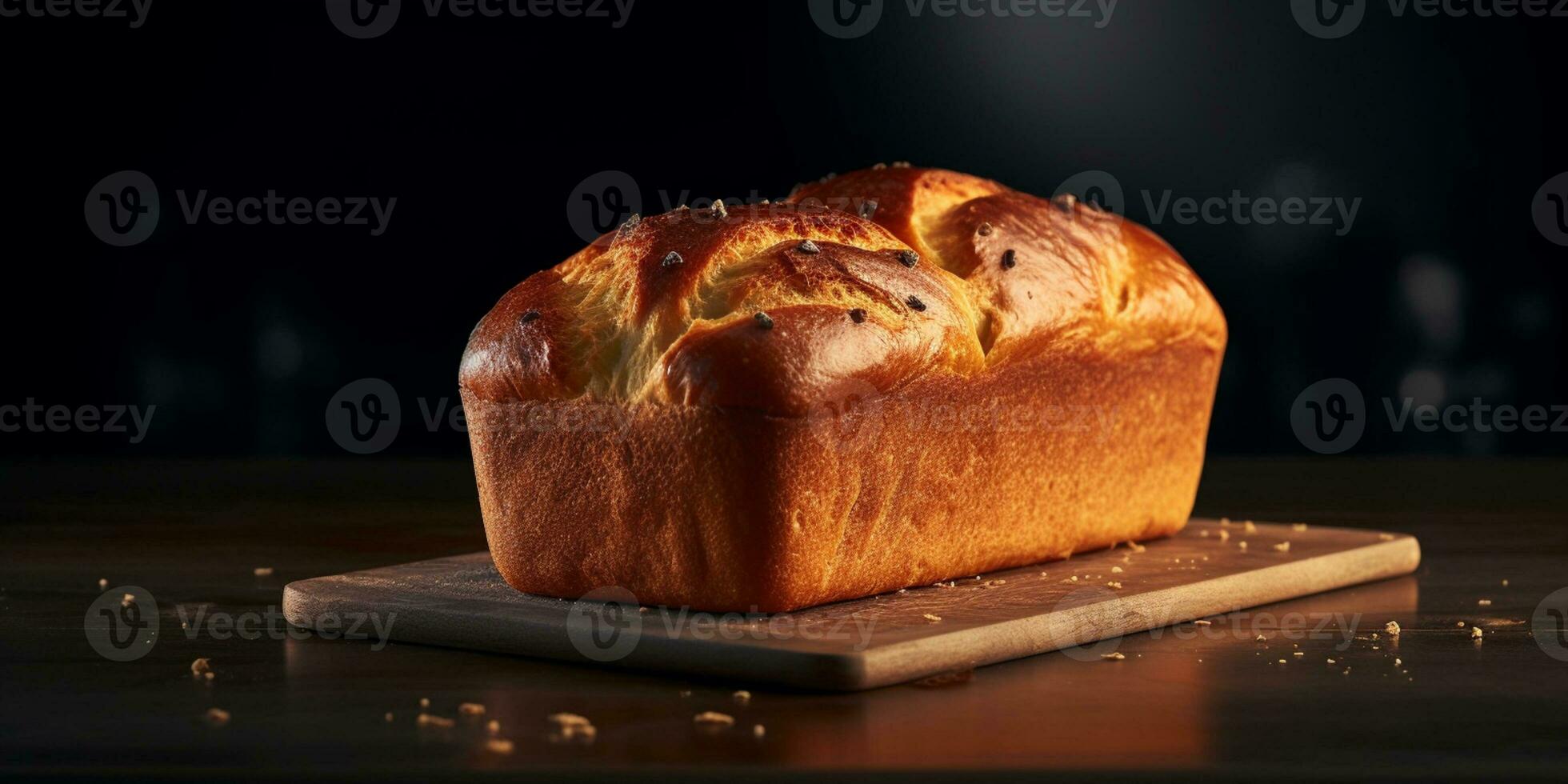 pan pan un pan pastel espacio fondo, ai generado foto