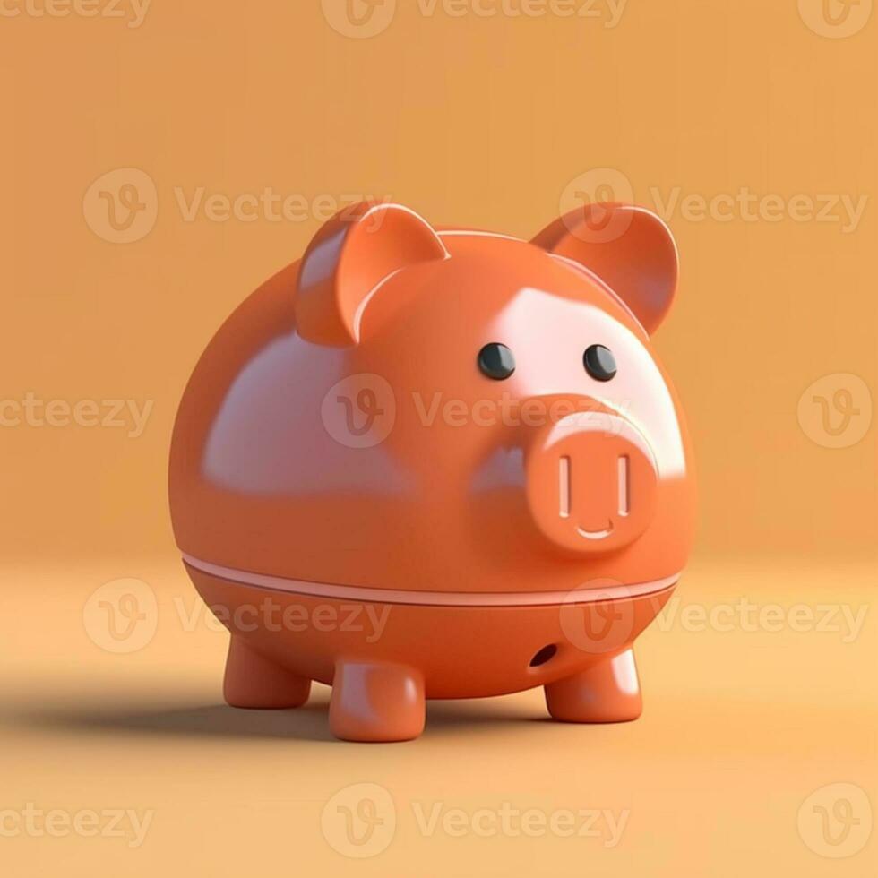 dinero cerdito banco financiero y económico tema, ai generado foto