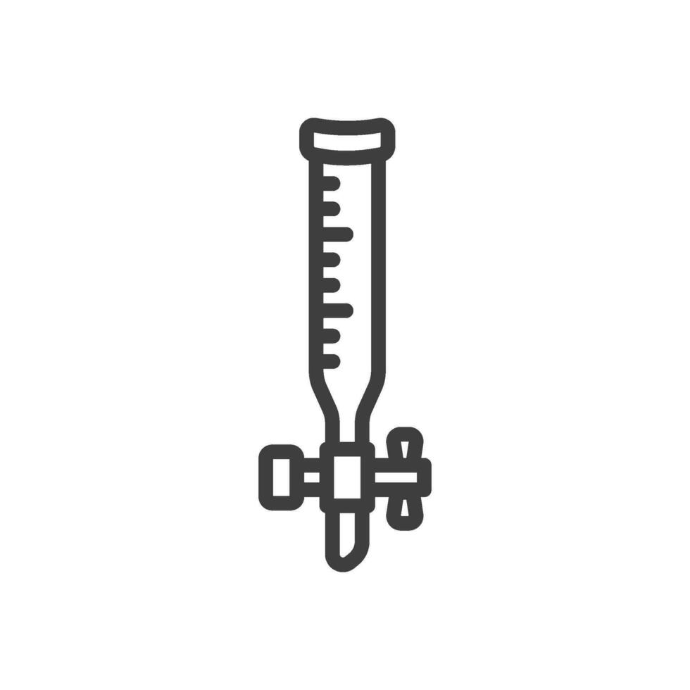 burette icon vector in linear style