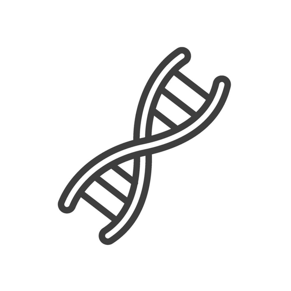 dna icon vector in linear style