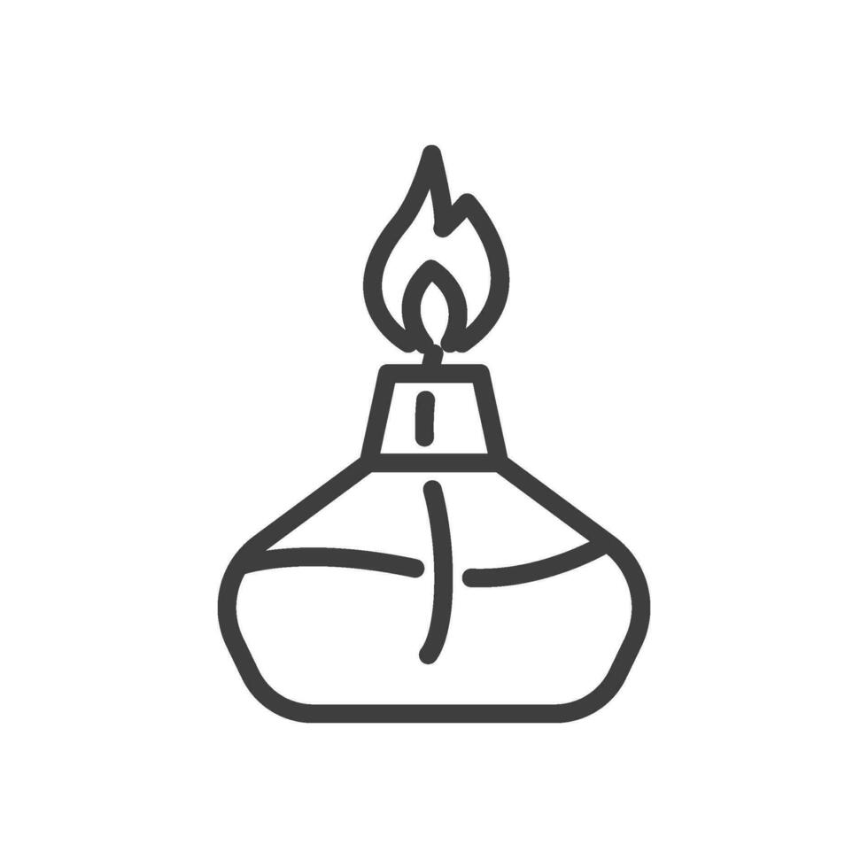 bunsen burner icon vector in linear style