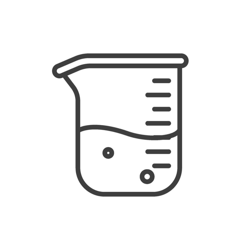 beaker icon vector in linear style 26190196 Vector Art at Vecteezy