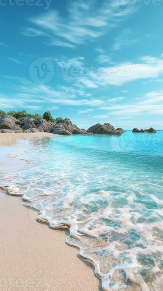 Ocean water beach background. AI Generated photo