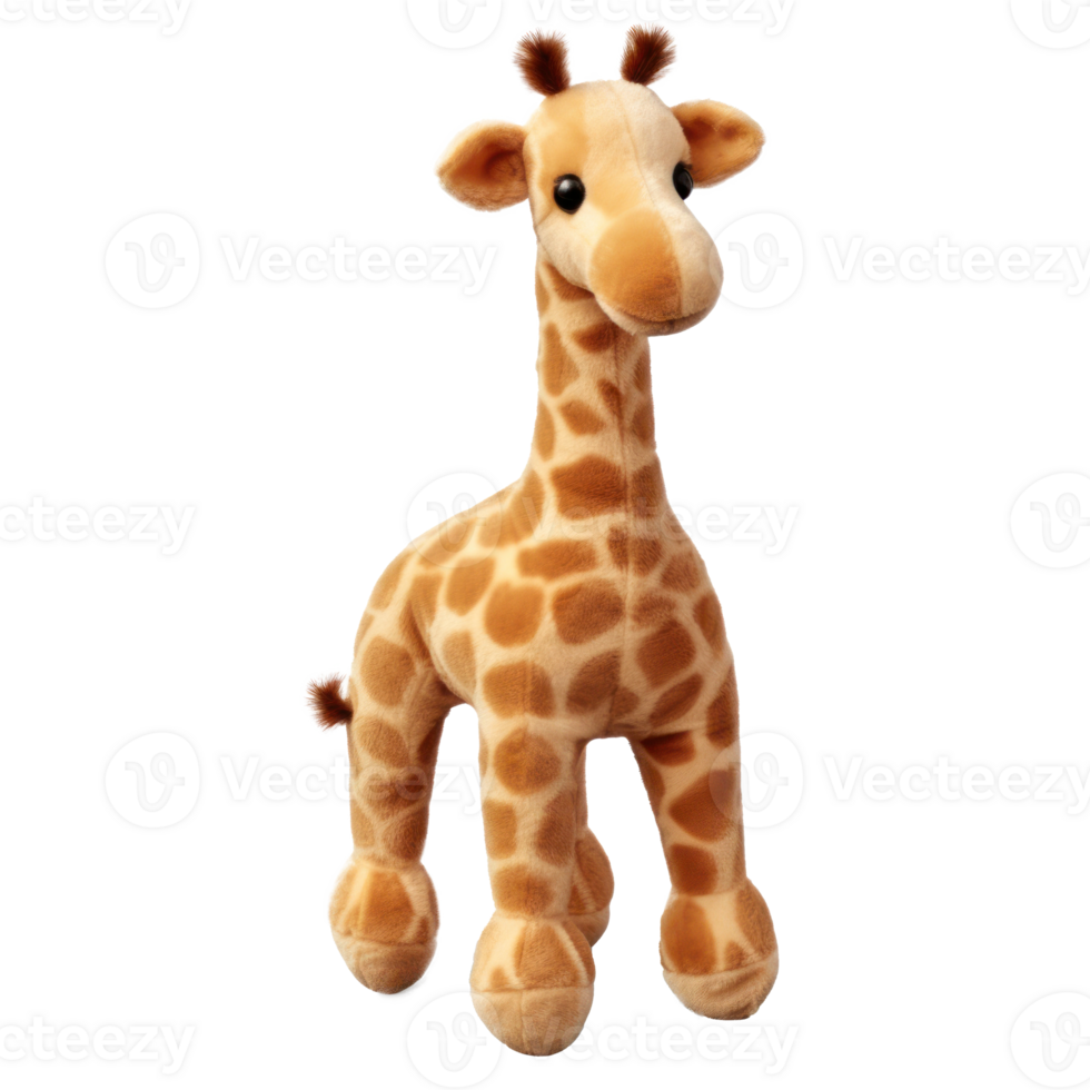 Childish giraffe toy isolated. Illustration AI Generative png