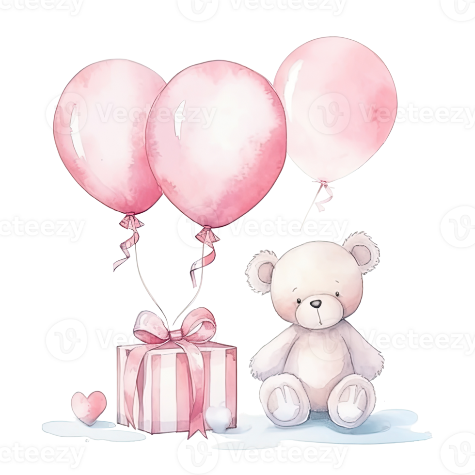 Watercolor baby shower background. Illustration png