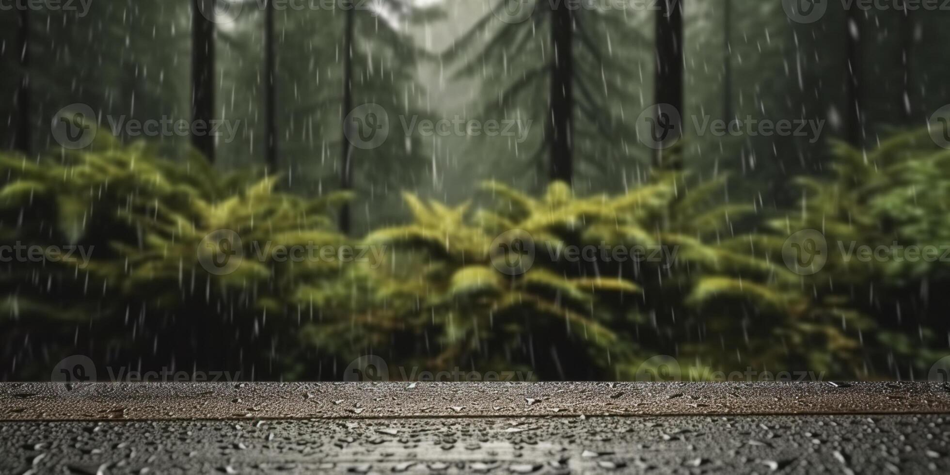 Rain drop copy space blurred background, photo