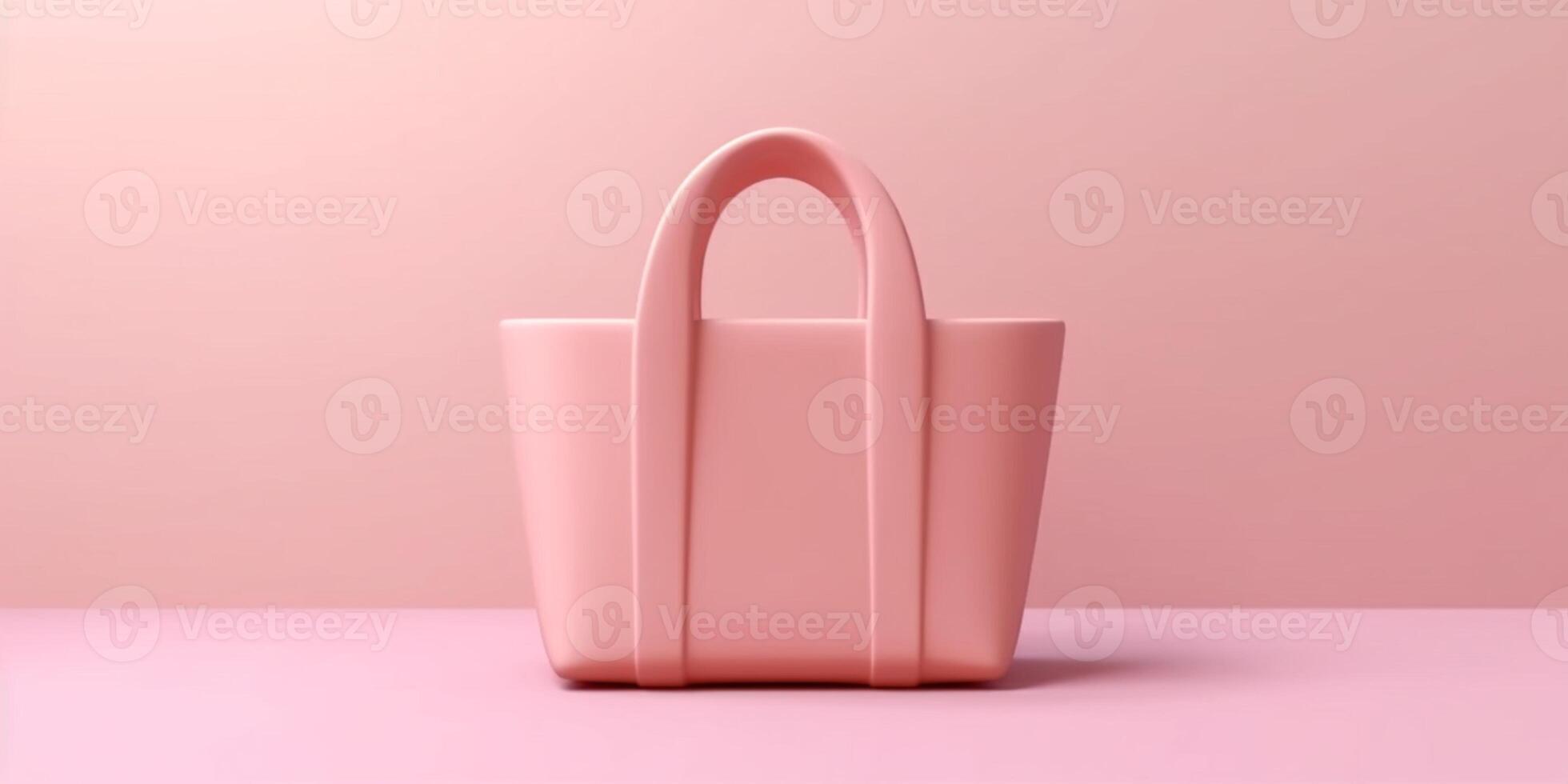 Shopping bag basket for copy space background, photo