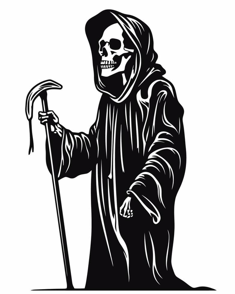 grim reaper monster vector