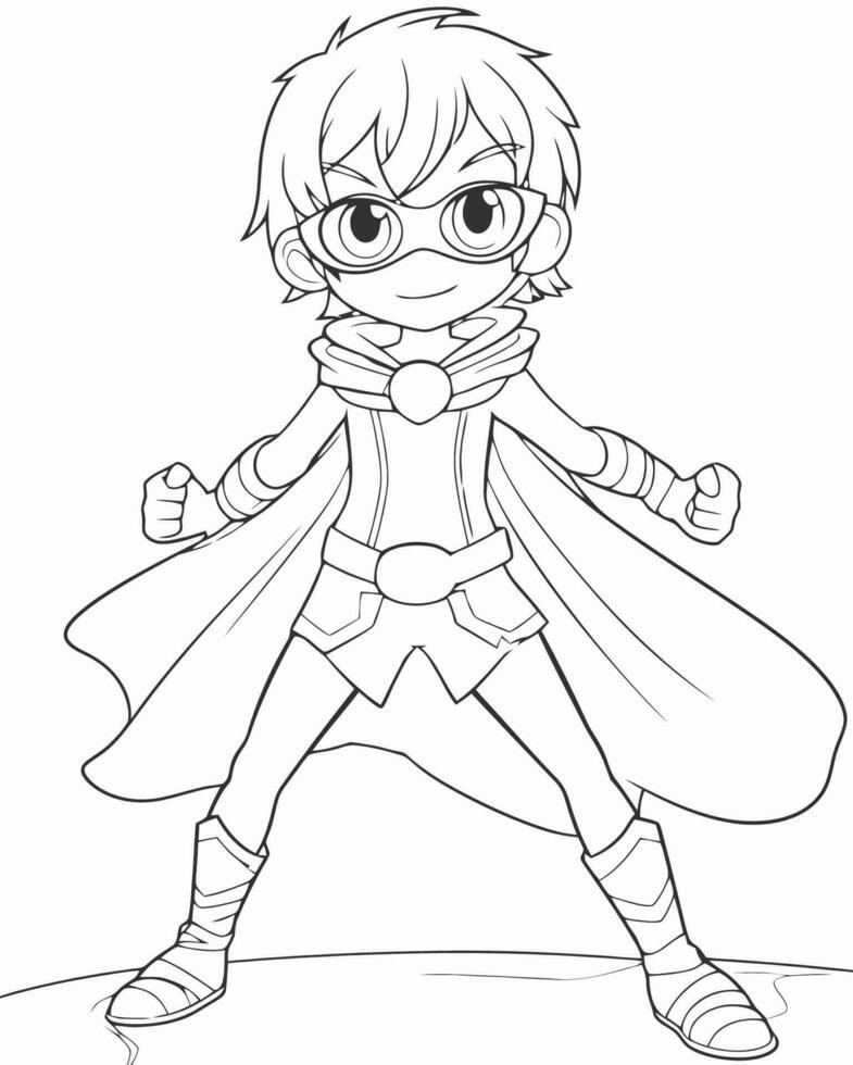 young super hero vector