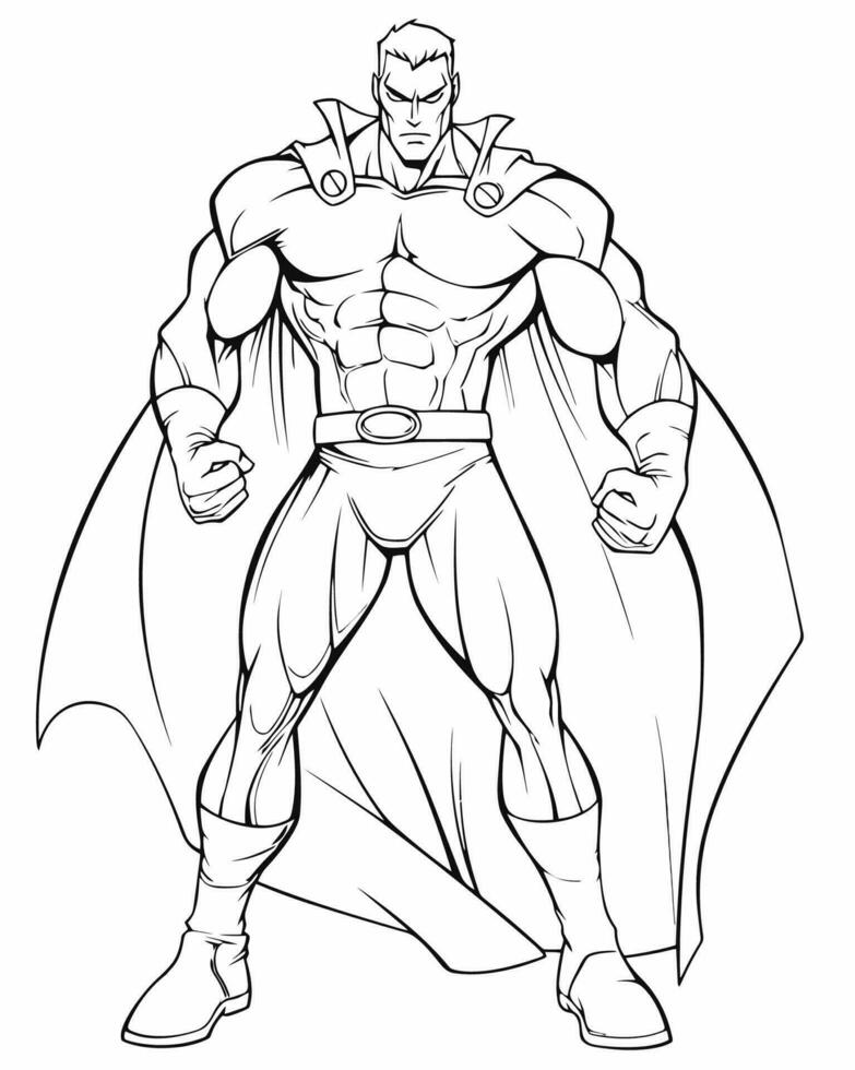 super hero with cape vector