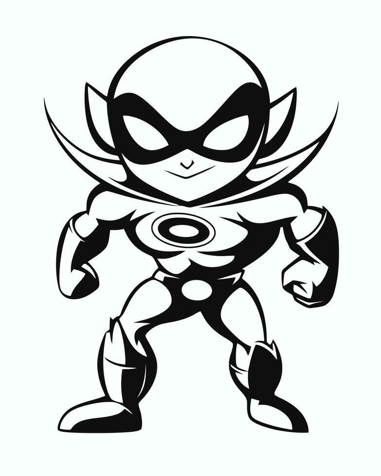 superhero in costume vector