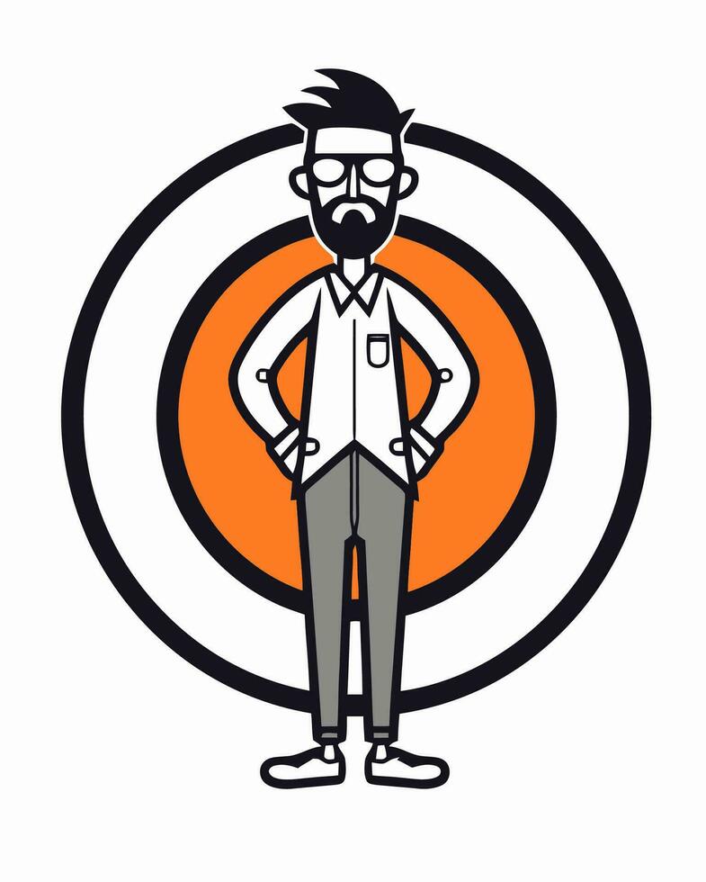 tall man logo vector