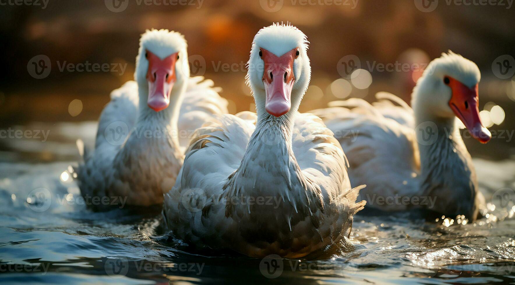 A bunch of white geese walking 26190641 Stock Photo at Vecteezy