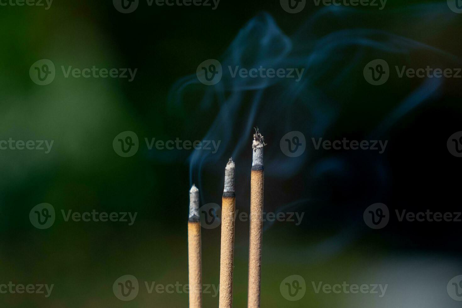 3 incense burned in the incense burner, Asian beliefs about Buddhist rituals photo