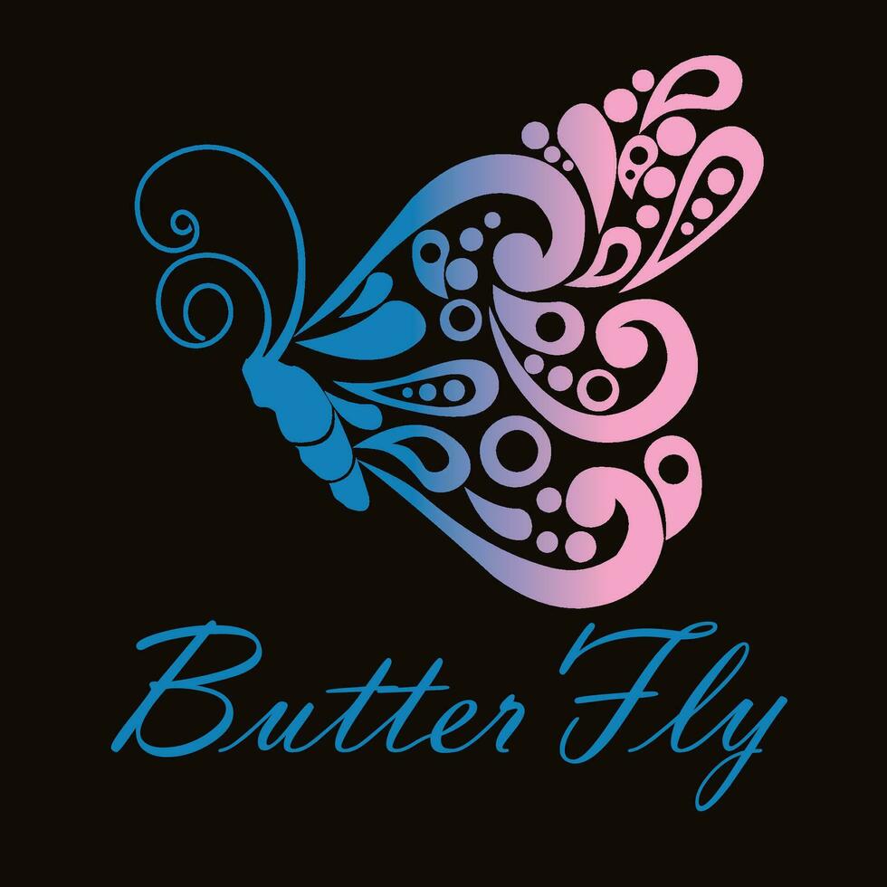 Butter fly color vector