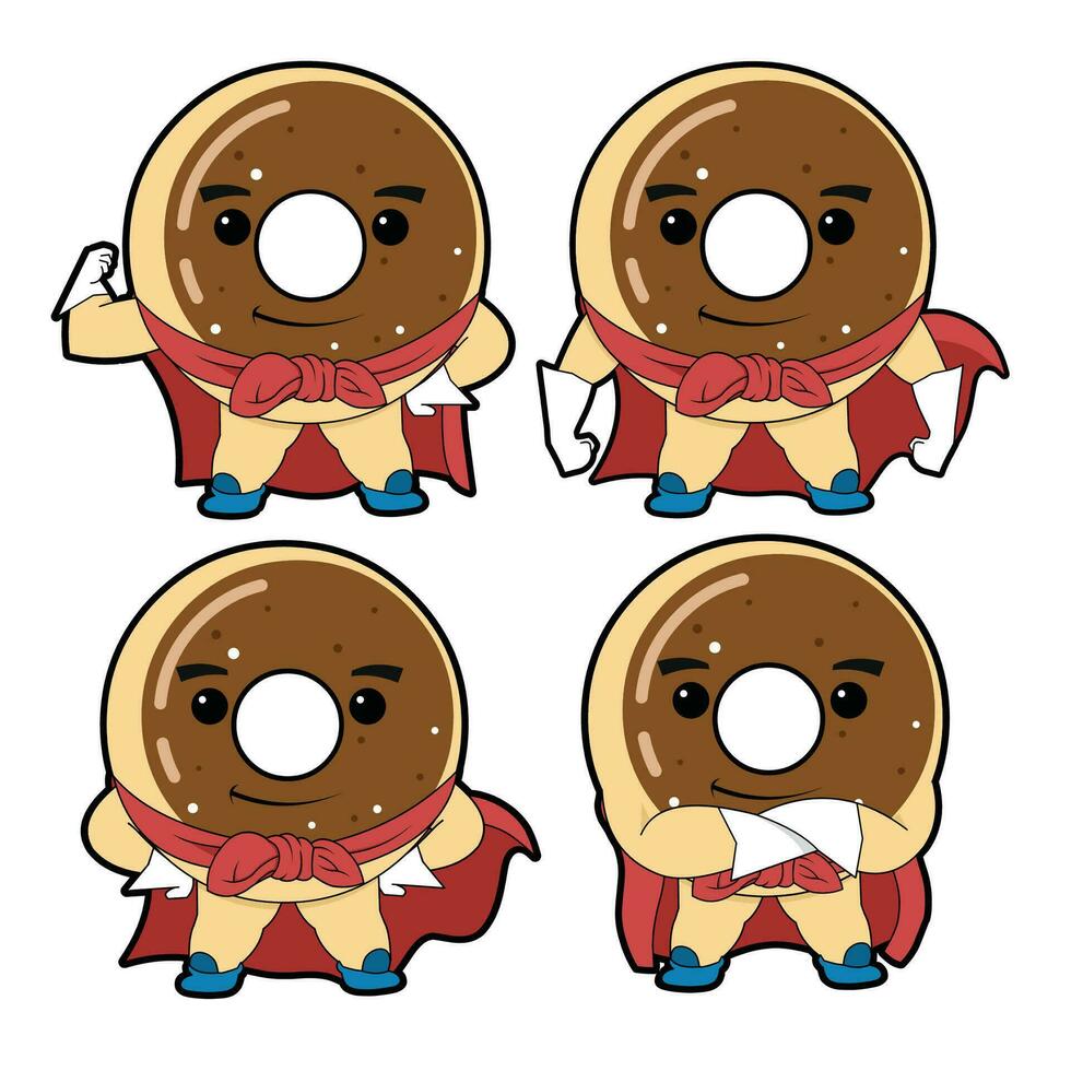 rosquilla mascota logo vector