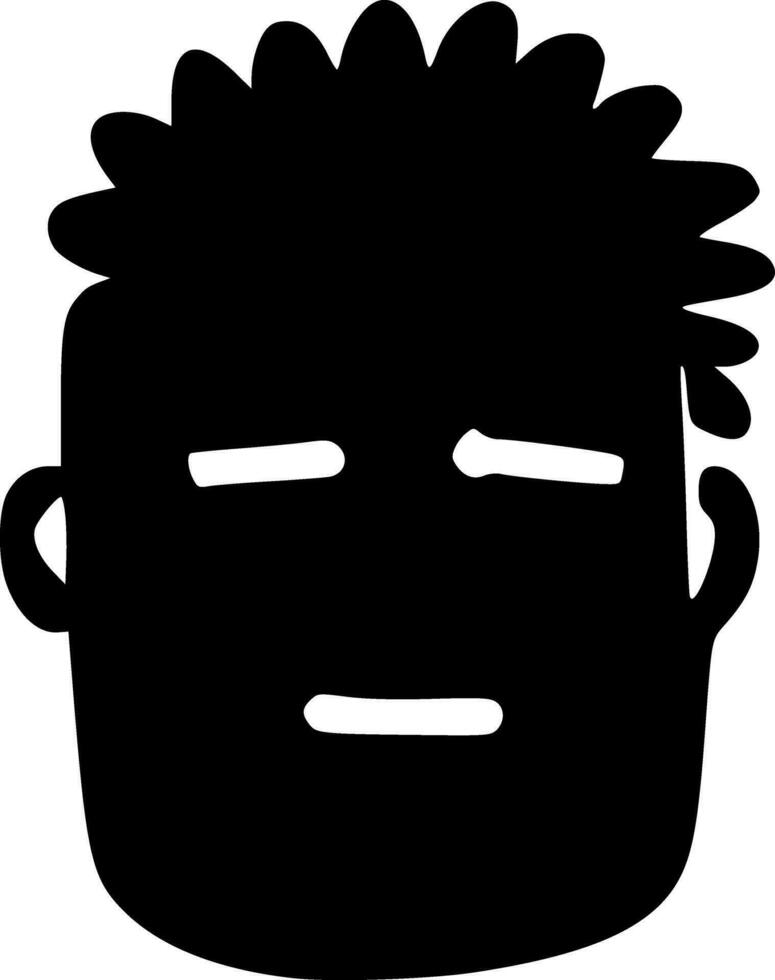 face man cartoon vector