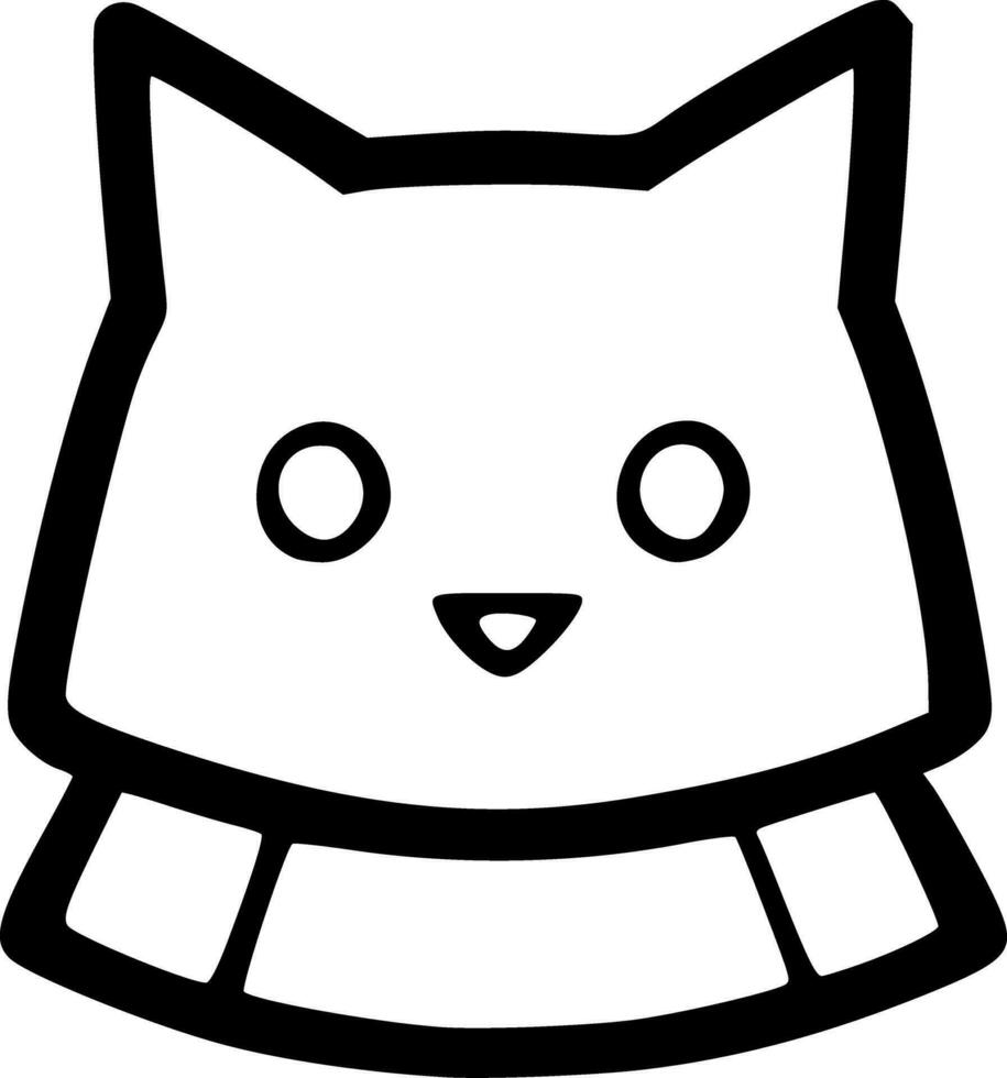 dibujos animados de gato negro vector